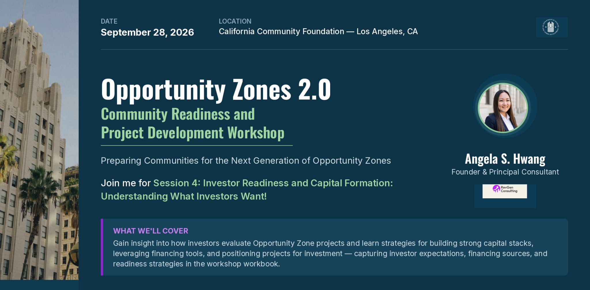 Panel: Opportunity Zones 2.0 Community Readiness and Project Development Workshop
